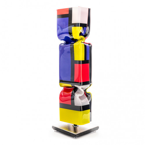 Piet Mondriaan Art Candy Toffee 30cm Popart Kunst - Homage to Mondriaan - by van Hassel
