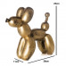 Ballon Hondje Kunstbeeld Goudkleur Geborsteld 25cm PopArt - Balloon Dog