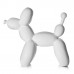 Ballon Hondje Kunstbeeld Wit Glanzend 25cm PopArt - Balloon Dog