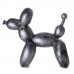 Ballon Hondje Kunstbeeld Zilverkleur Geborsteld 25cm PopArt - Balloon Dog