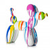 Ballon Hondje Kunstbeeld Wit 25cm Drip PopArt - Balloon Dog