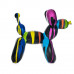 Ballon Hondje Kunstbeeld Zwart 25cm Drip PopArt - Balloon Dog