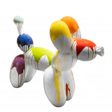 Beeld Balloon Hond Groot 1m Wit ( Afhaalprijs ) PopArt Drip Kunsthars