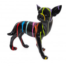 Beeld Chihuahua Zwart 32 cm Drip Art