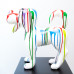 Beeld Hond Fox Terrier Cartoon Wit Drip Polyester - Popart - 40cm - n°1