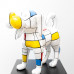 Beeld Hond Fox Terrier Cartoon Wit Mondriaan Polyester - Popart - 40cm - n°1