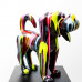 Beeld Hond Fox Terrier Zwart Drip Polyester - Popart - 40cm - n°1