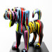 Beeld Hond Fox Terrier Zwart Drip Polyester - Popart - 40cm - n°1