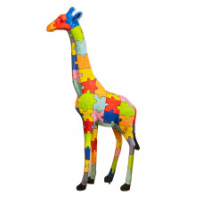 Kleurrijk Beeld Giraf Groot XXL Puzzel Motief 205 cm ( Prijs Afhaling ) Popart, Tuinbeeld