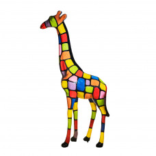 Kleurrijk Beeld Giraf Groot XXL 205 cm Tegel Mozaïek ( Prijs Afhaling ) Popart, Tuinbeeld