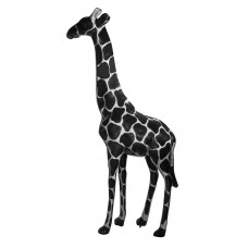 Zilverkleurig Beeld Giraf Groot XXL 205 cm Zwart met Zilver ( Prijs Afhaling ), Tuinbeeld