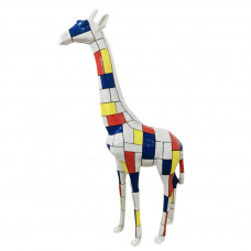 Kleurrijk Beeld Giraf Groot XXL 205 cm Mondriaan ( Prijs Afhaling ) Popart, Tuinbeeld