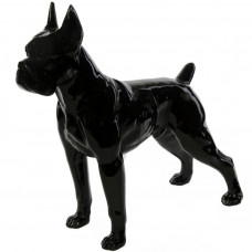 Beeld Hond Boxer Zwart 47cm PopArt Voor Binnen en Buiten
