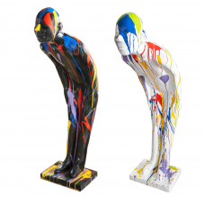 Beelden Buigende Aziatische Mannen 160 cm Duo Set ( Afhaalprijs ) Groot Drip Art