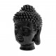 Boeddha Hoofd Beeld Indonesisch Zwart 30cm Decoratie