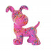 Beeld Hond Beagle Flappy 26cm Roze Splash uit Polyresin - Popart