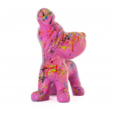 Beeld Hond Beagle Flappy 26cm Roze Splash uit Polyresin - Popart