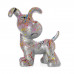 Beeld Hond Beagle Flappy 26cm Zilver Splash uit Polyresin - Popart