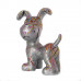 Beeld Hond Beagle Flappy 26cm Zilver Splash uit Polyresin - Popart