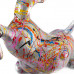 Beeld Hond Beagle Flappy 26cm Zilver Splash uit Polyresin - Popart