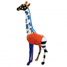 Kleurrijk Beeld Giraf XXL 205 cm Creatief Motief ( Prijs Afhaling ) Popart, Tuinbeeld