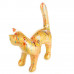 Beeld Kat 45cm - Goud Splash - Polyester - voor binnen en buiten - Popart n°3