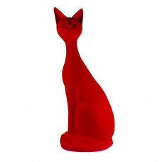 Beeld Kat Groot Zittend Rood 94 cm ( Afhaalprijs ) Modern Kunstbeeld