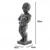 Manneken Pis Beeld Zwart Zilver Splash 60 cm Decoratie - Petit Julien Statue - Popart