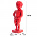 Manneken Pis Beeld Rood Hoogglans 46cm Decoratie - Petit Julien Statue - Popart
