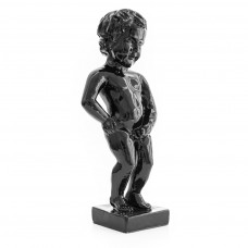 Manneken Pis Beeld Zwart Hoogglans 60cm Decoratie - Petit Julien Statue - Popart