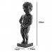 Manneken Pis Beeld Zwart Hoogglans 60cm Decoratie - Petit Julien Statue - Popart