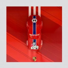 Porsche 911 Luxe Kunstkader Rood Thema Met Auto Relief Nr 1 PopArt Wall Art Wanddecoratie