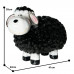 Schaap Lammetje Schattig Tuinbeeld Zwart 41cm Polyester Decoratie voor Binnen en Buiten