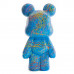 Teddybeer Beeld Blauw Staand 50cm Splash - Woondecoratie - Funky Bear Popart