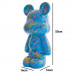 Teddybeer Beeld Blauw Staand 50cm Splash - Woondecoratie - Funky Bear Popart