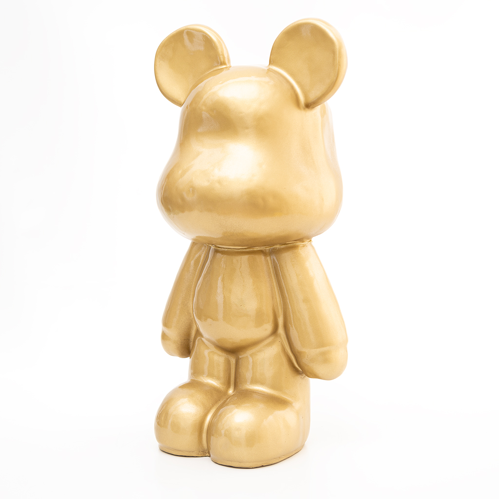 Teddybeer Beeld Staand Rood 50cm - Homage to Louis Vuitton Supreme