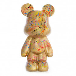 Teddybeer Beeld Goud Staand 50cm Splash - Woondecoratie - Funky Bear Popart