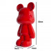 Teddybeer Beeld Rood Staand 50cm - Woondecoratie - Modern