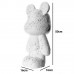 Teddybeer Beeld Wit Zilver Splash Staand 50cm - Woondecoratie - Modern