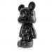 Teddybeer Beeld Zwart Staand 50cm Zilver Splash - Woondecoratie - Funky Bear Popart