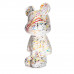 Teddy Beer Kunstbeeld Wit Kleurrijke Splash Popart 50cm, Staand, 50cm, Luxe, Woondecoratie