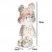 Teddy Beer Kunstbeeld Wit Kleurrijke Splash Popart 50cm, Staand, 50cm, Luxe, Woondecoratie