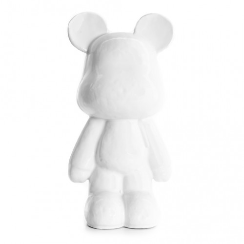 Teddybeer Beeld Wit Staand 50cm - Woondecoratie - Modern