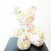 Teddybeer Beeld Zittend Wit Splash 38cm Popart