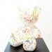 Teddybeer Beeld Zittend Wit Splash 38cm Popart