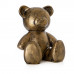 Teddybeer Beeld 38cm Zittend Bronskleurig Geborsteld