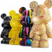 Teddybeer Beeld Zwart Splash Staand 50cm - Woondecoratie - Funky Bear Popart