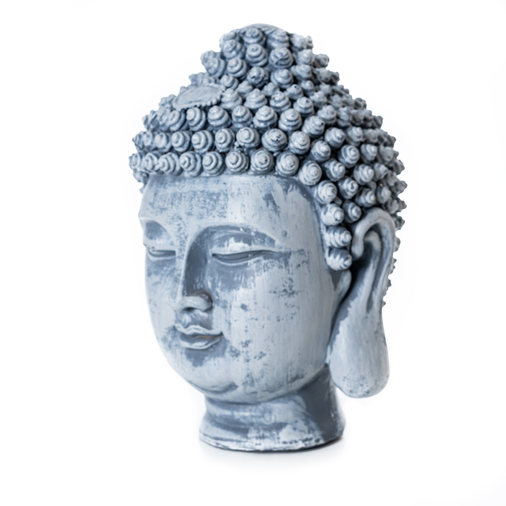 Boeddha Hoofd Beeld 30cm Steenkleur Decoratie