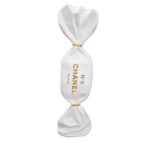 Art Candy Chanel n5 Wit Goud Decoratie 100cm