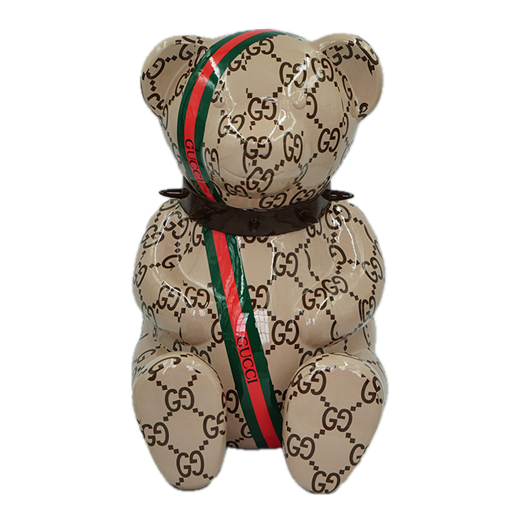 Teddybeer 45cm Zittend Homage to Gucci Luxe Beeld 2